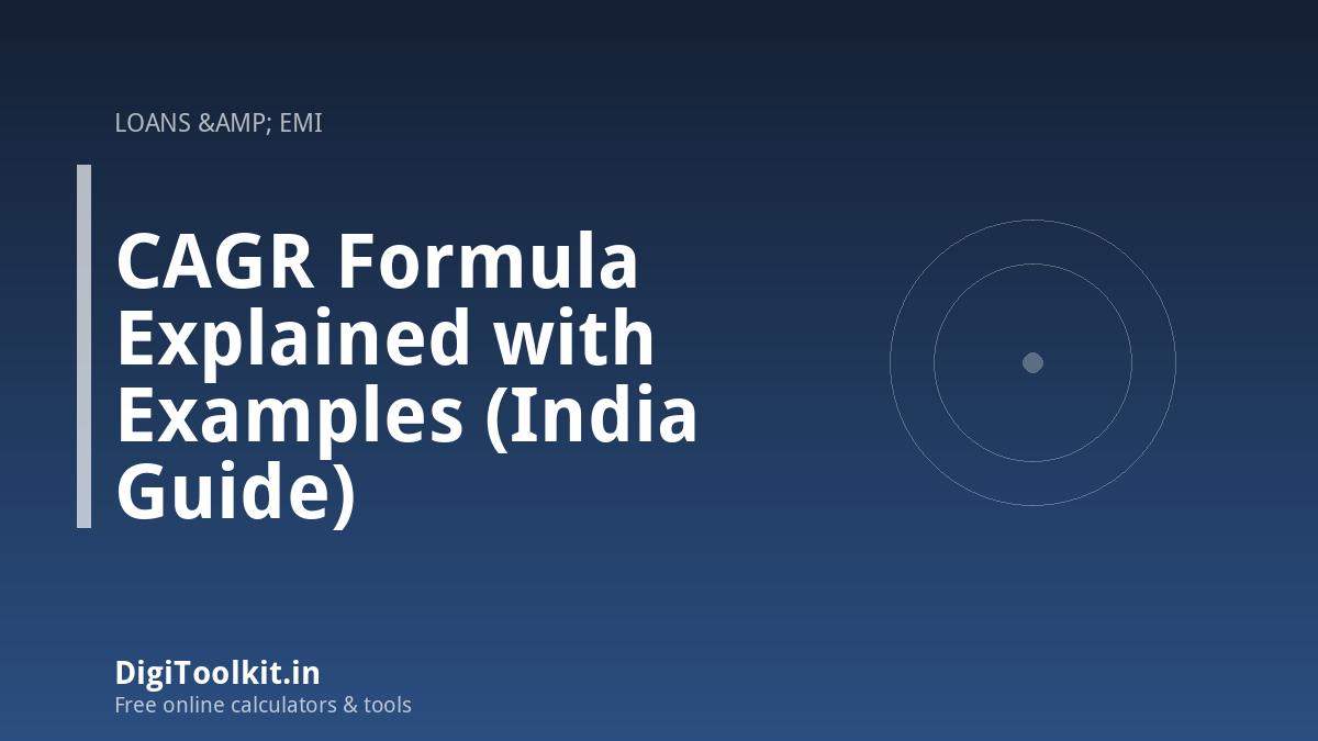 CAGR Formula Explained with Examples (India Guide)
