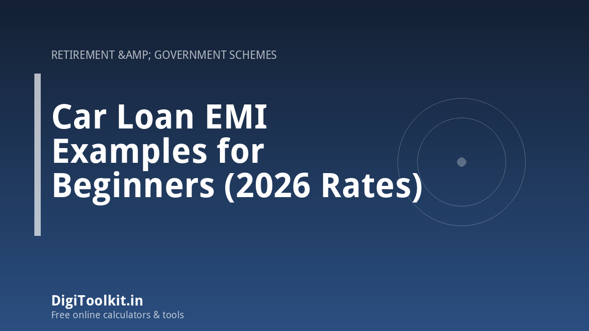 Car Loan EMI Examples for Beginners (2026 Rates)