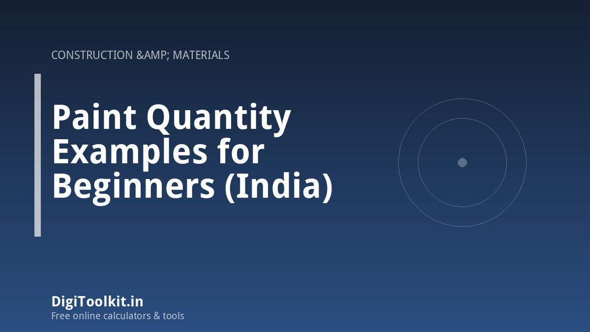 Paint Quantity Examples for Beginners (India)