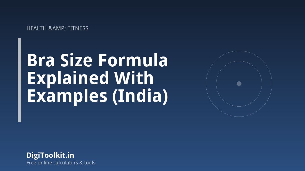 Bra Size Formula Explained With Examples (India)