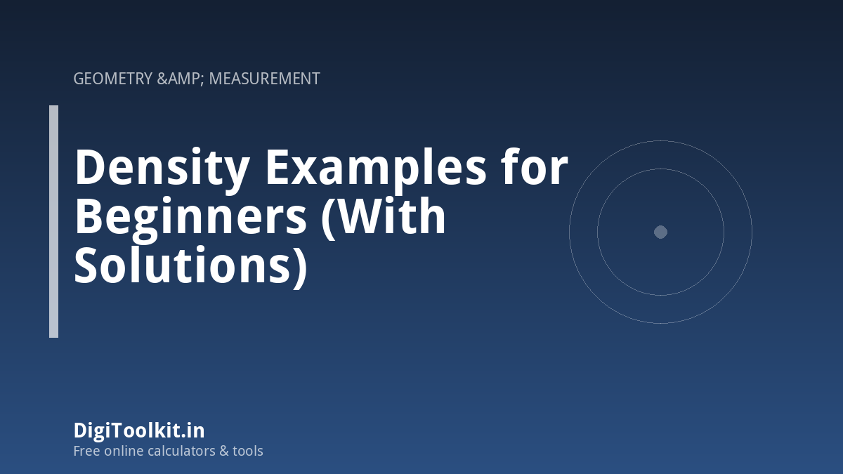 Illustration for Density Examples for Beginners (With Solutions) - DigiToolkit