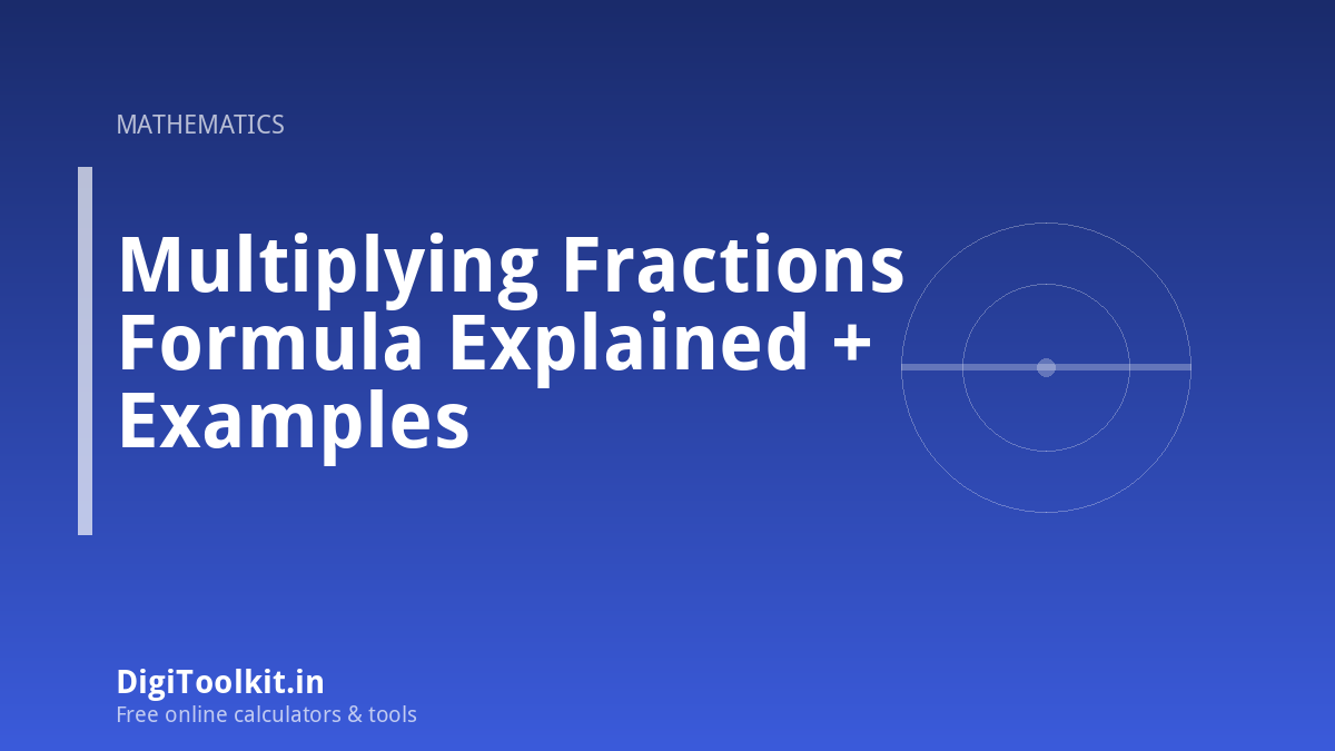 Multiplying Fractions Formula Explained + Examples
