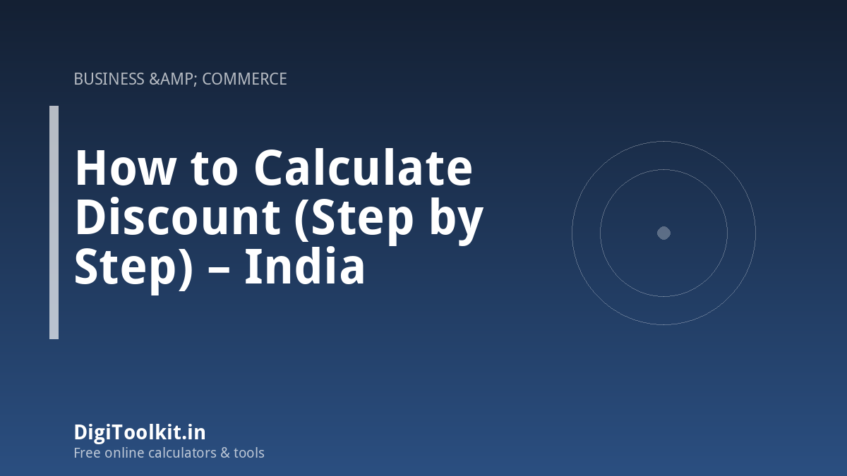 How to Calculate Discount (Step by Step) – India