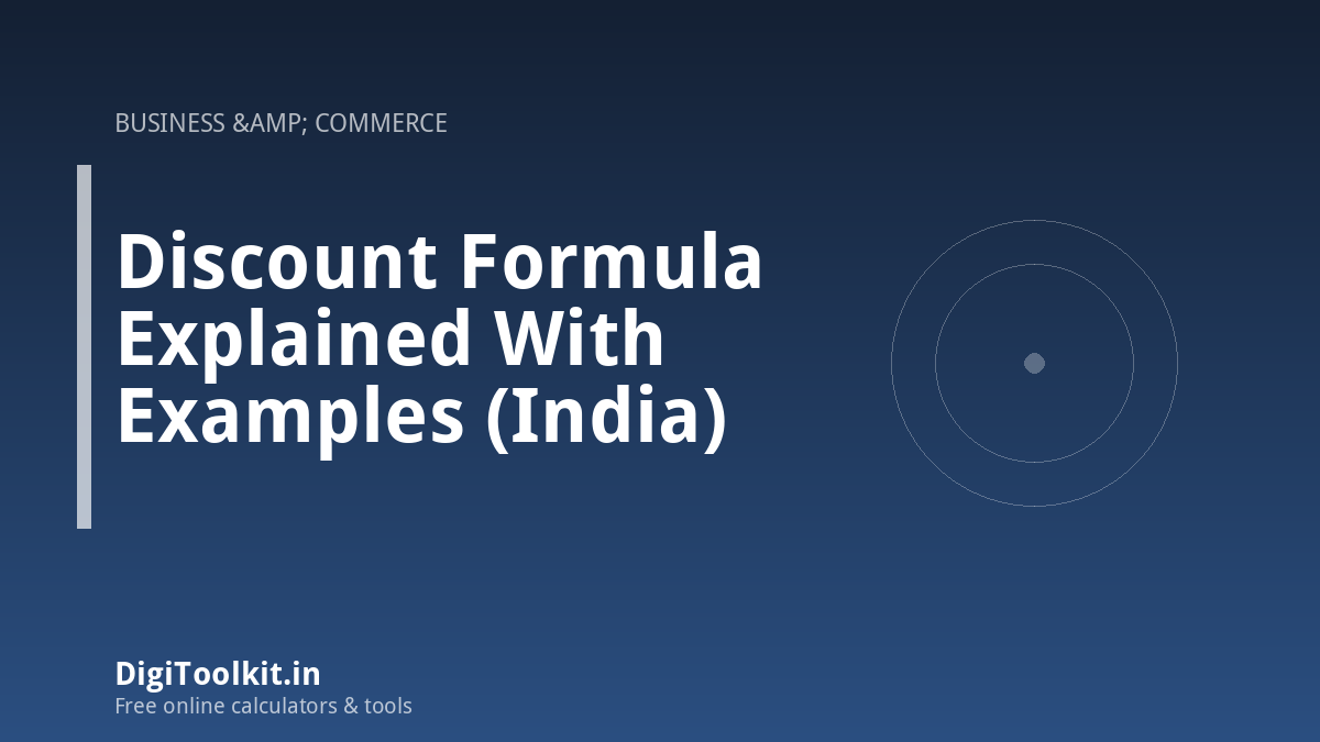 Discount Formula Explained With Examples (India)