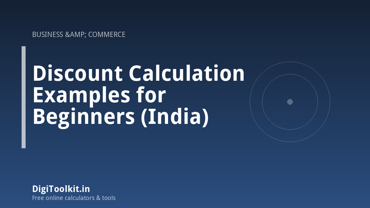 Discount Calculation Examples for Beginners (India)