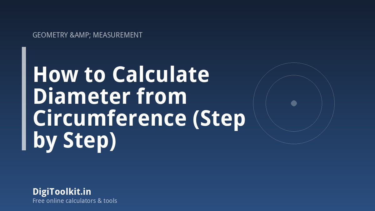 How to Calculate Diameter from Circumference (Step by Step)