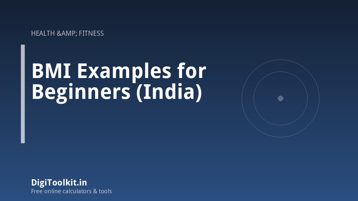 BMI Examples for Beginners (India)