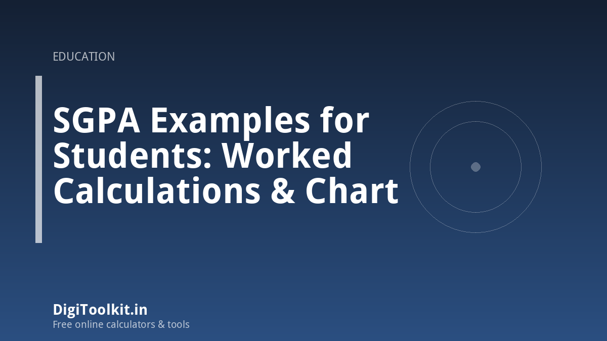 SGPA Examples for Students: Worked Calculations & Chart