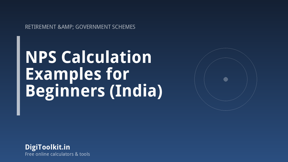 Illustration for NPS Calculation Examples for Beginners (India) - DigiToolkit