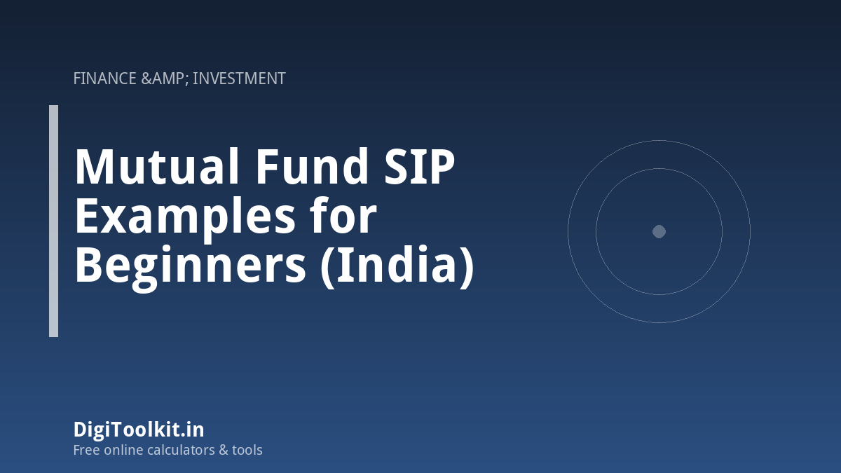 Illustration for Mutual Fund SIP Examples for Beginners (India) - DigiToolkit