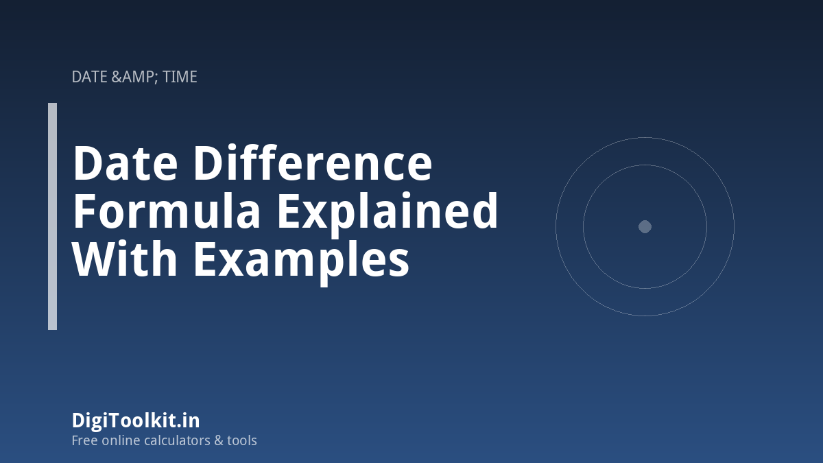 Date Difference Formula Explained With Examples