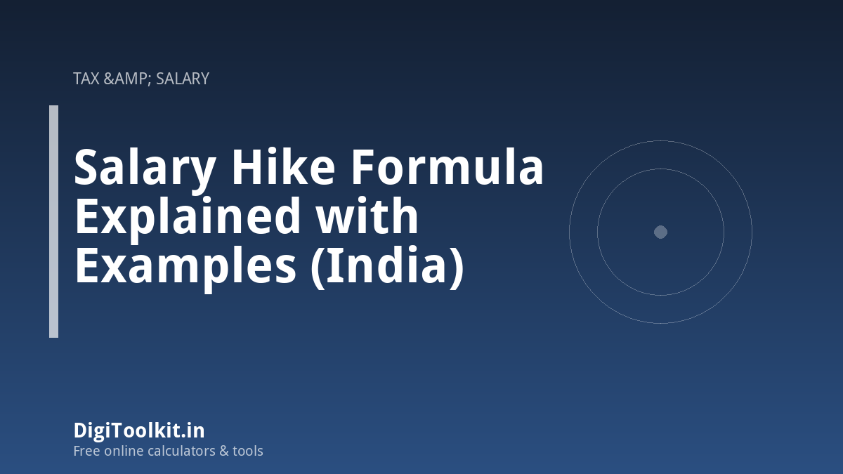 Illustration for Salary Hike Formula Explained with Examples (India) - DigiToolkit