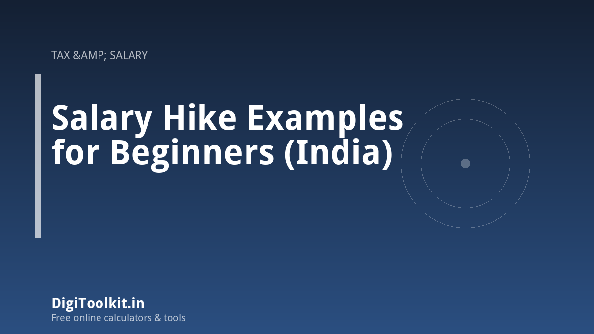 Illustration for Salary Hike Examples for Beginners (India) - DigiToolkit