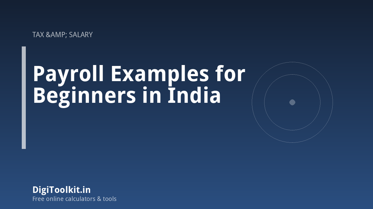 Illustration for Payroll Examples for Beginners in India - DigiToolkit