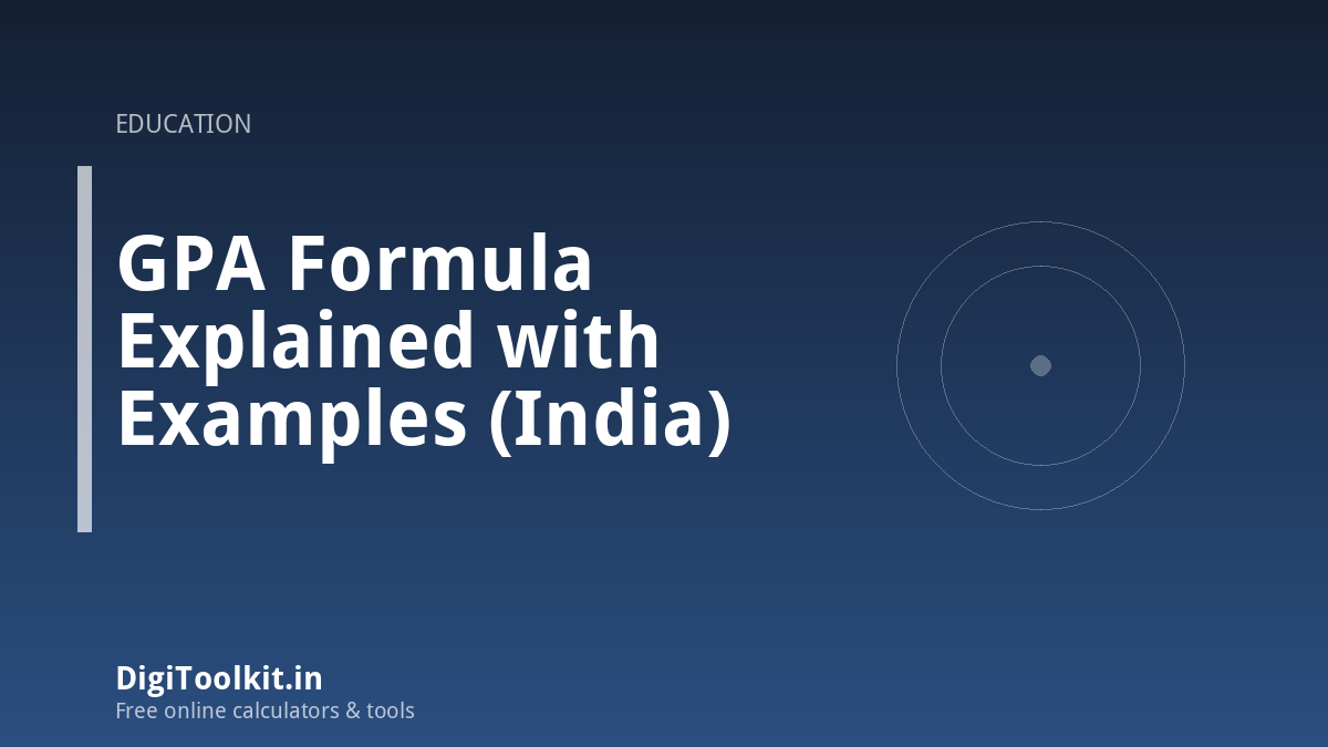 GPA Formula Explained with Examples (India)