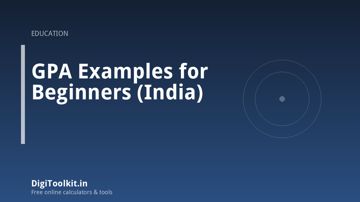 GPA Examples for Beginners (India)