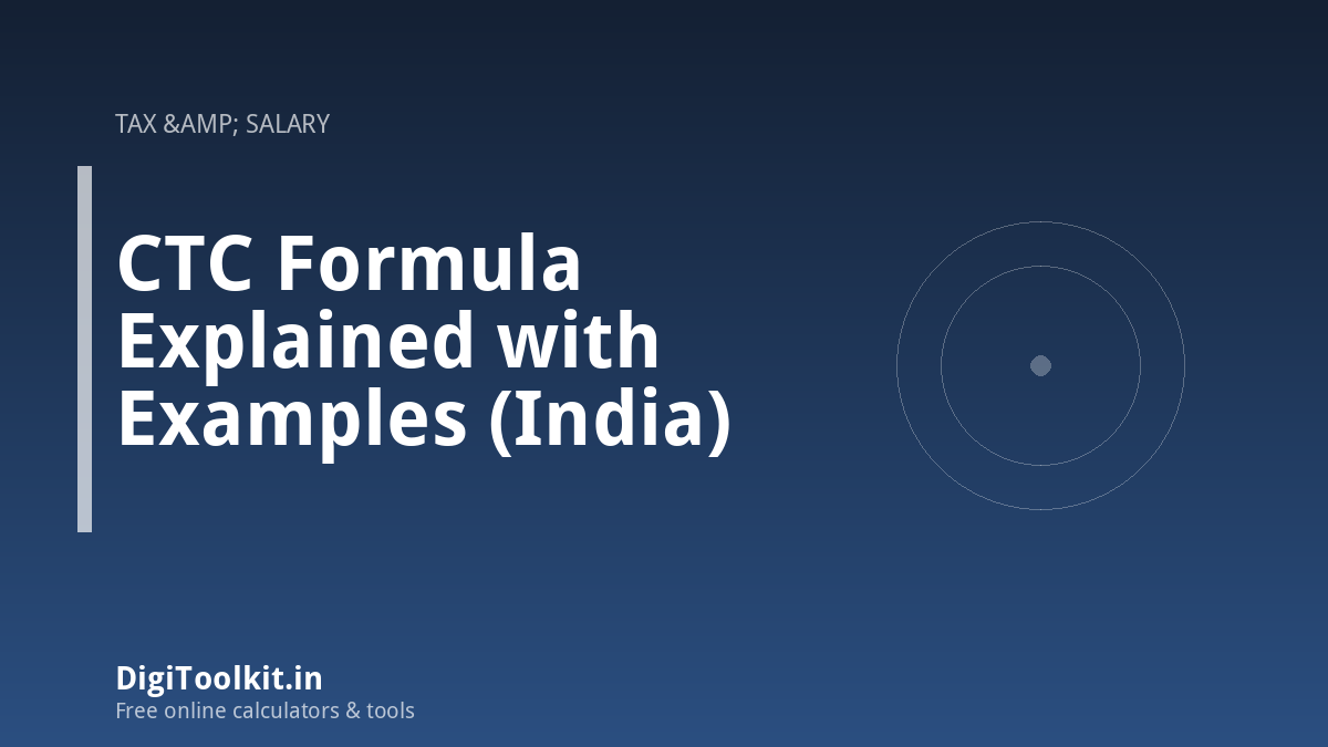 CTC Formula Explained with Examples (India)