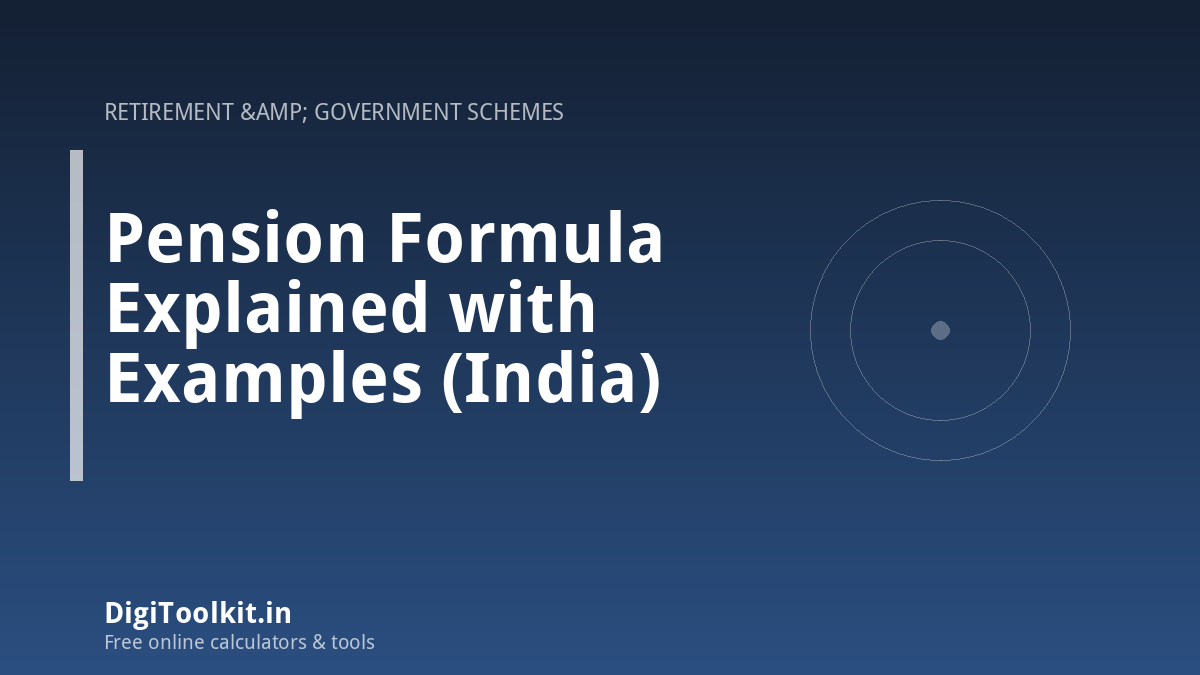 Pension Formula Explained with Examples (India)