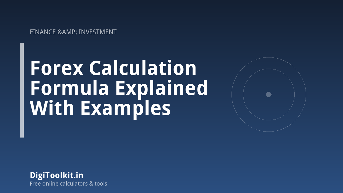 Forex Calculation Formula Explained With Examples