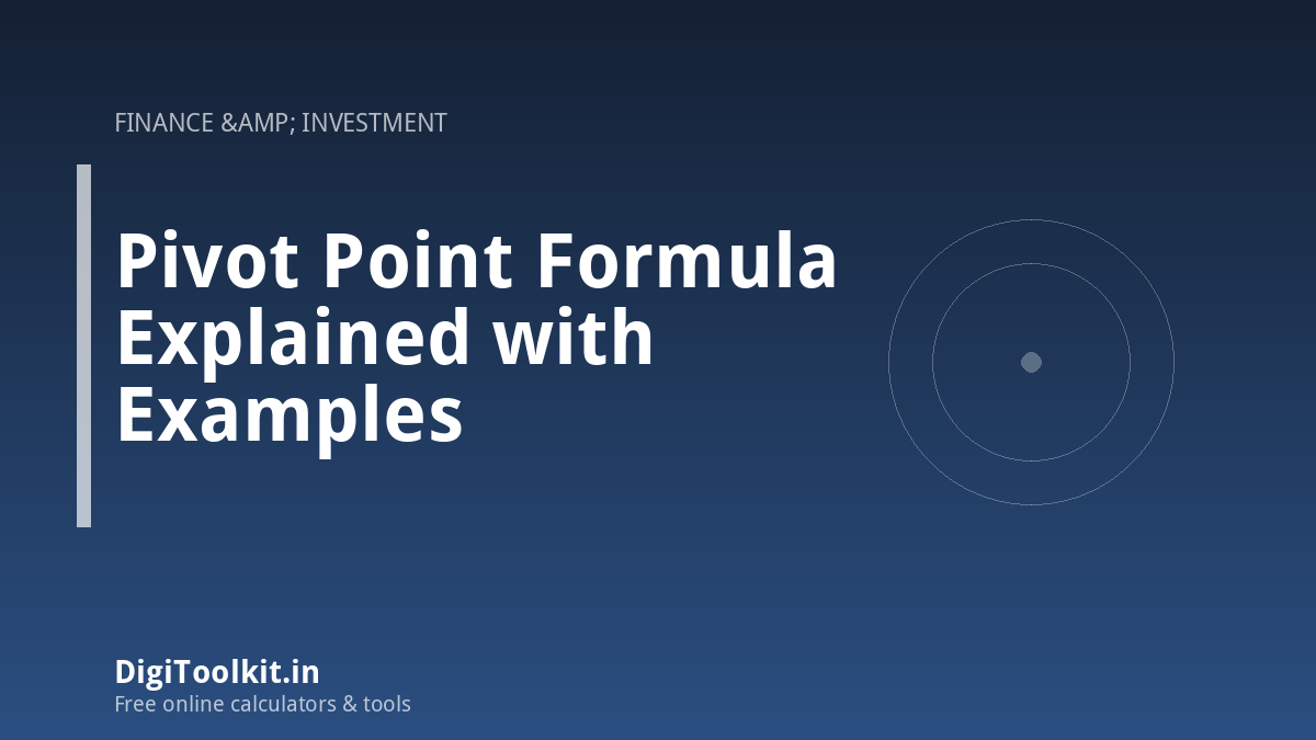 Pivot Point Formula Explained with Examples