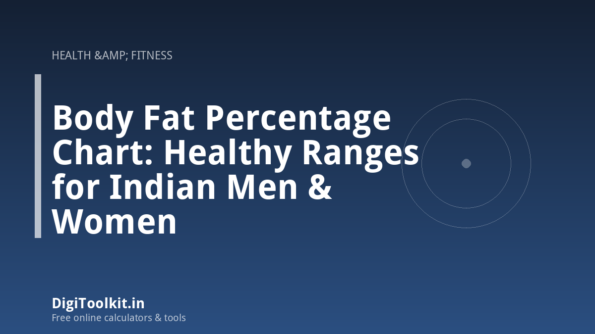 Illustration for Body Fat Percentage Chart: Healthy Ranges for Indian Men & Women - DigiToolkit