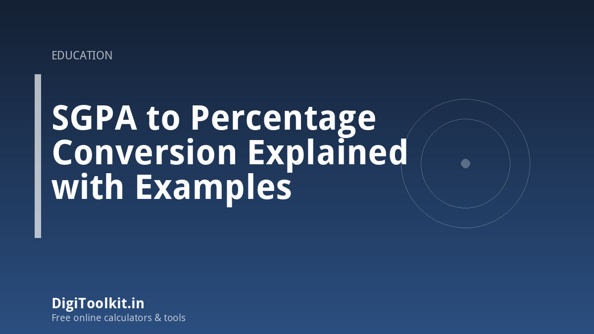 SGPA to Percentage Conversion Explained with Examples