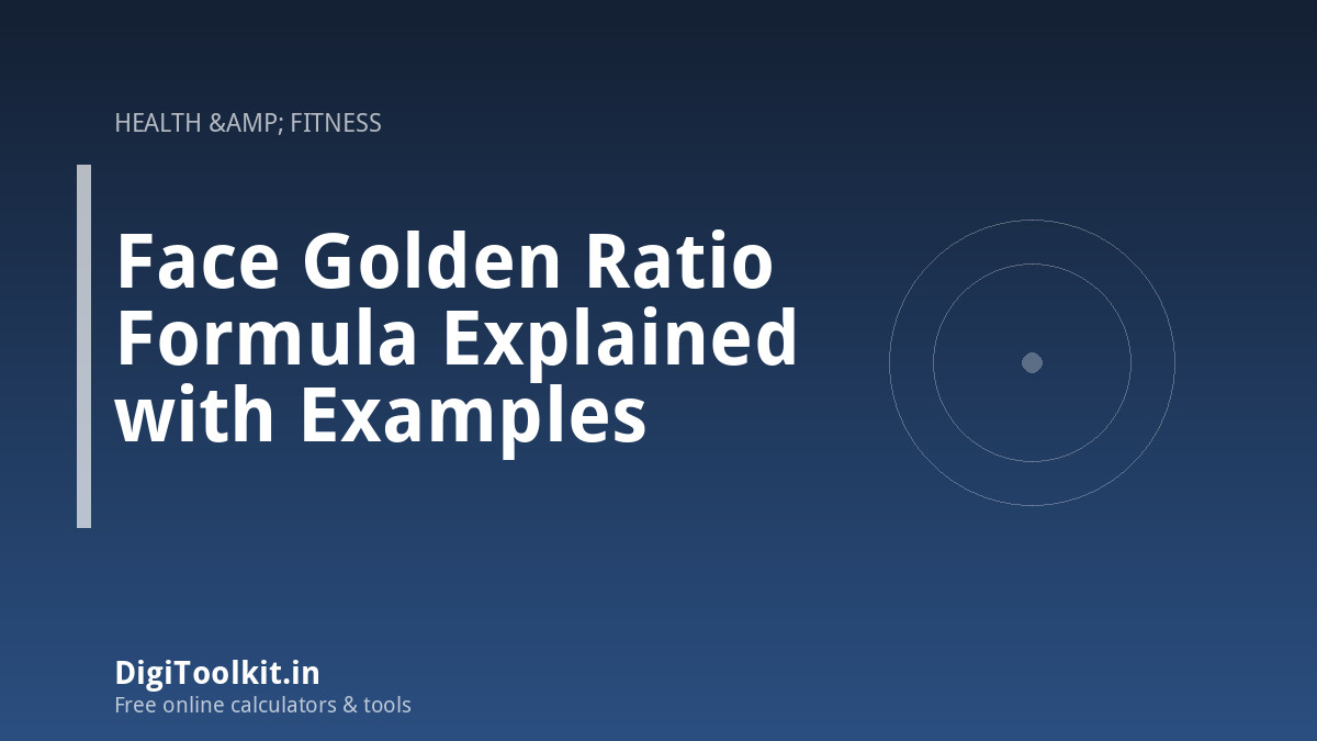 Illustration for Face Golden Ratio Formula Explained with Examples - DigiToolkit