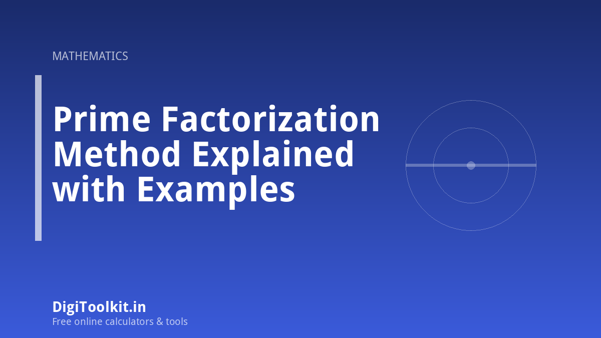Illustration for Prime Factorization Method Explained with Examples - DigiToolkit