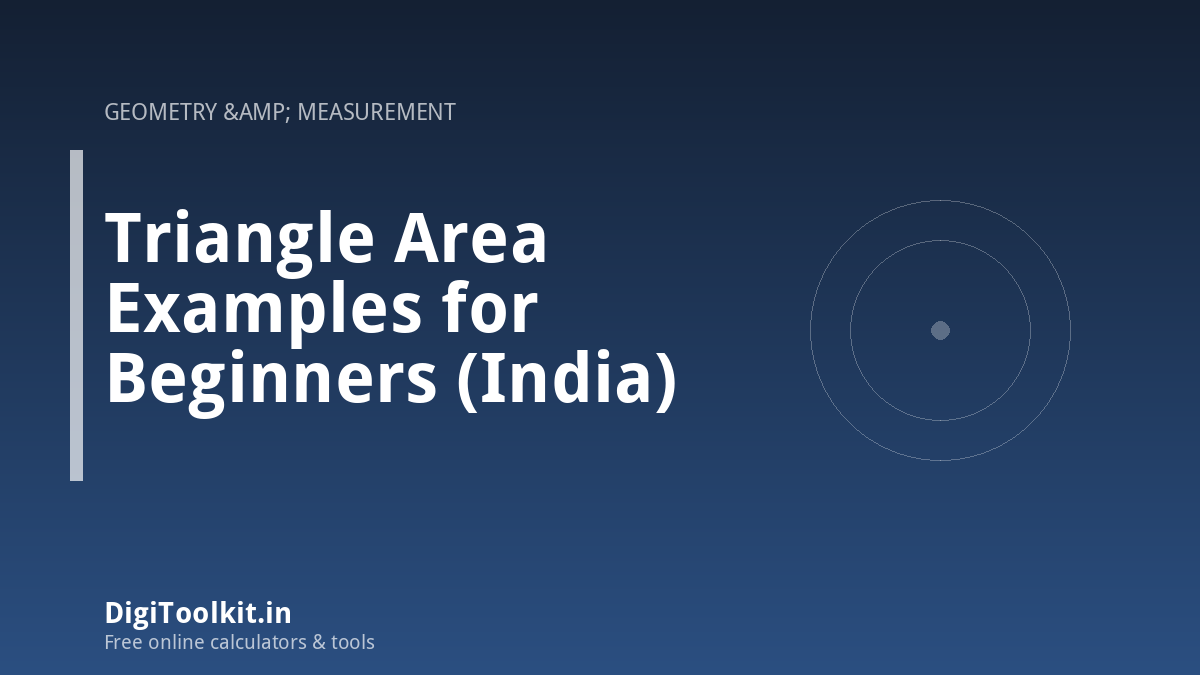 Triangle Area Examples for Beginners (India)