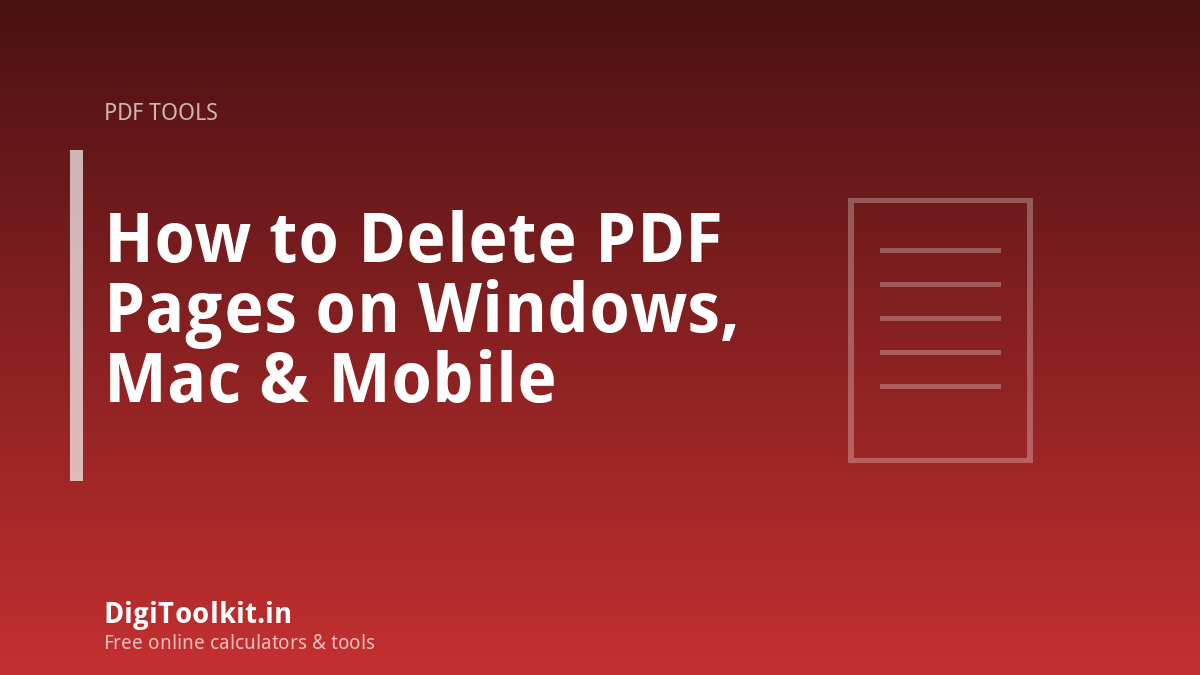 How to Delete PDF Pages on Windows, Mac & Mobile