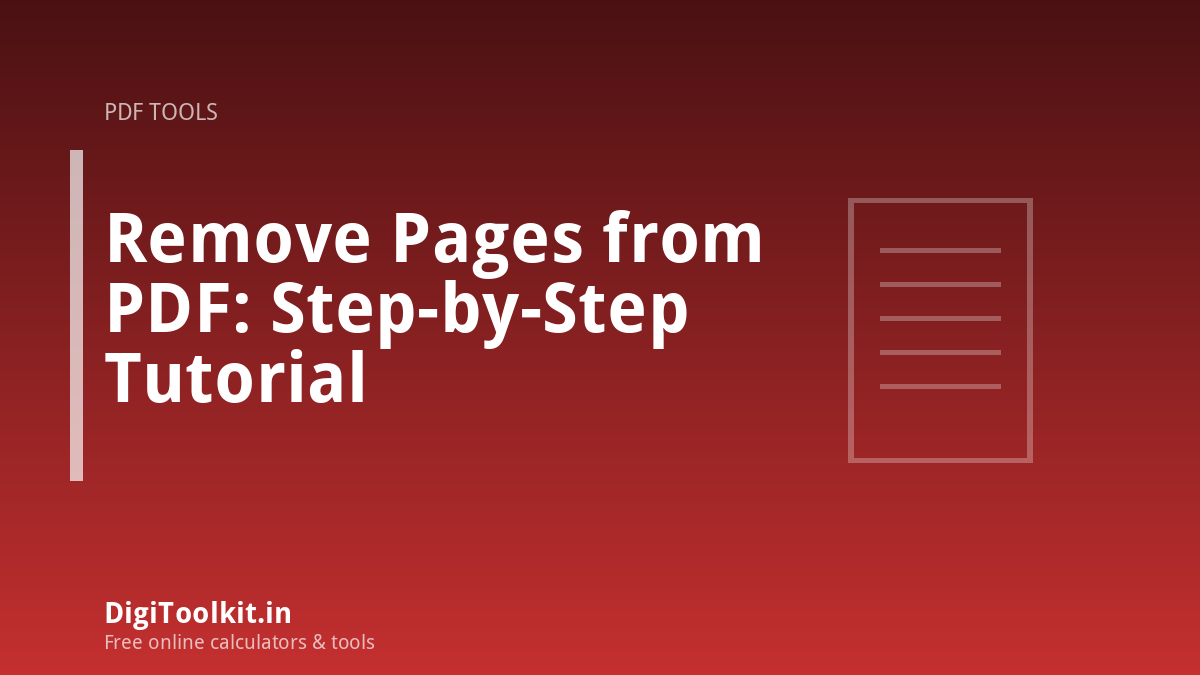 Remove Pages from PDF: Step-by-Step Tutorial