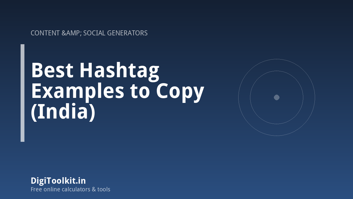 Illustration for Best Hashtag Examples to Copy (India) - DigiToolkit