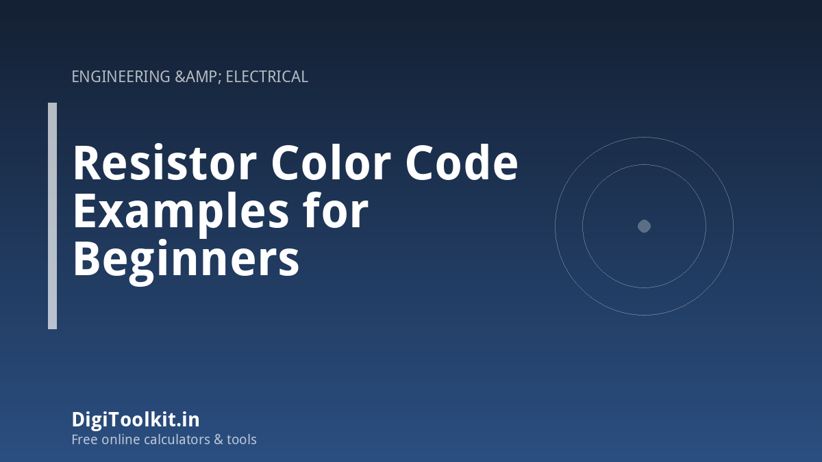 Illustration for Resistor Color Code Examples for Beginners - DigiToolkit