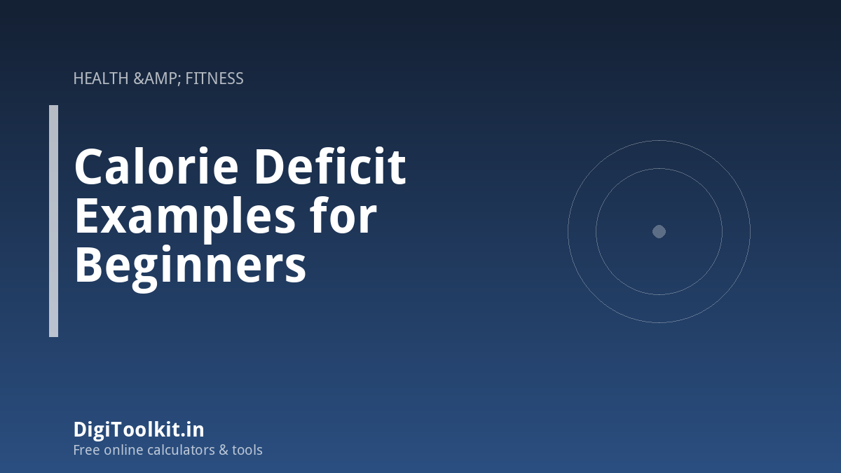 Calorie Deficit Examples for Beginners