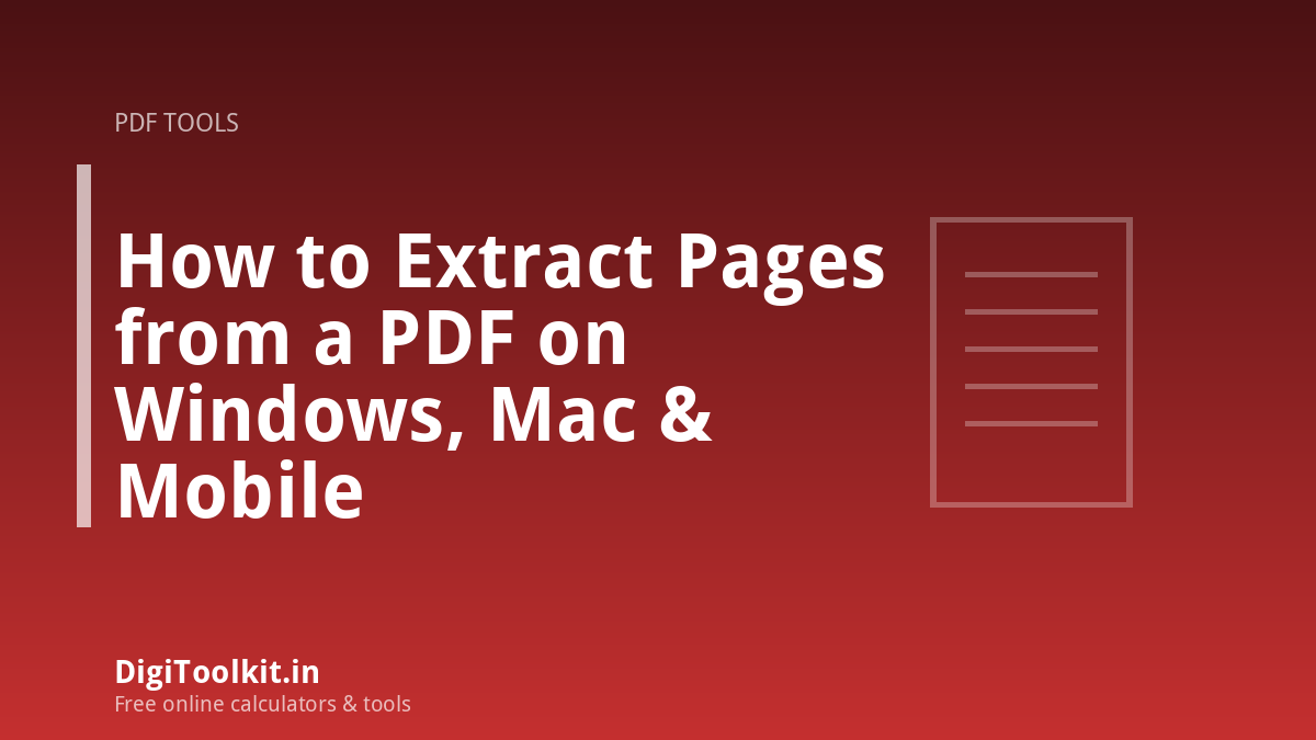 How to Extract Pages from a PDF on Windows, Mac & Mobile
